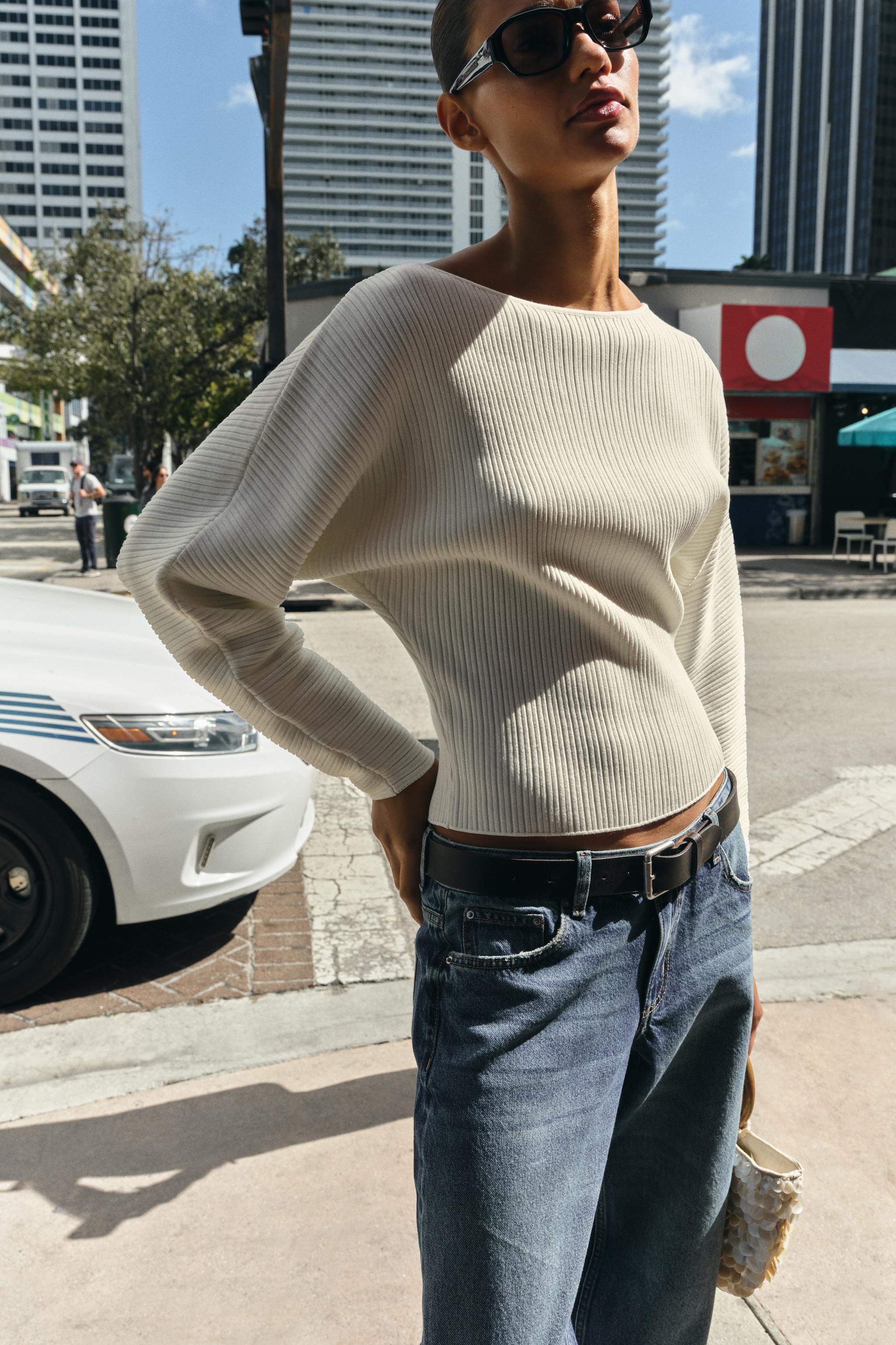 RIB KNIT FULL SLEEVE JUMPER